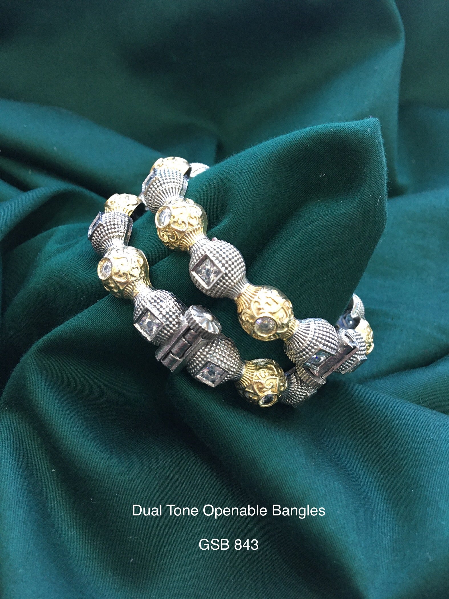Antique Dual Tone Bangles