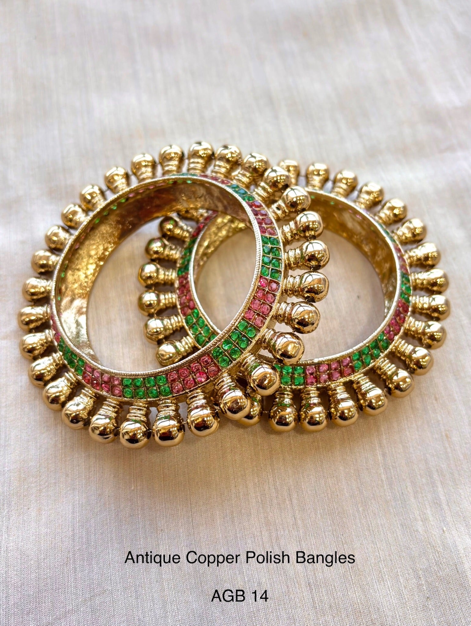 Ethno gold bangle