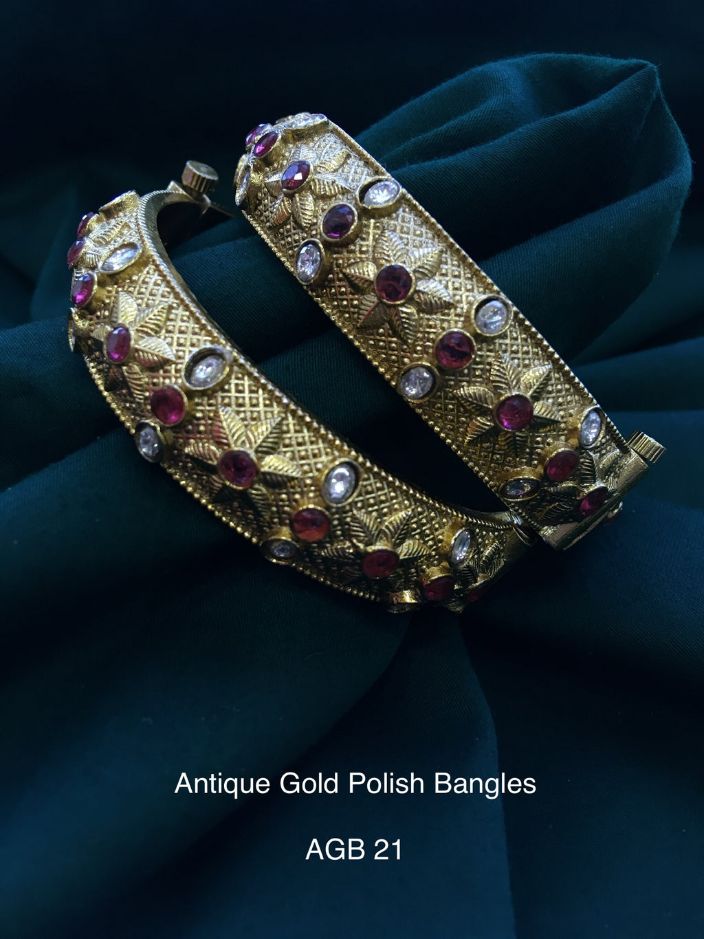 Ethno gold bangles