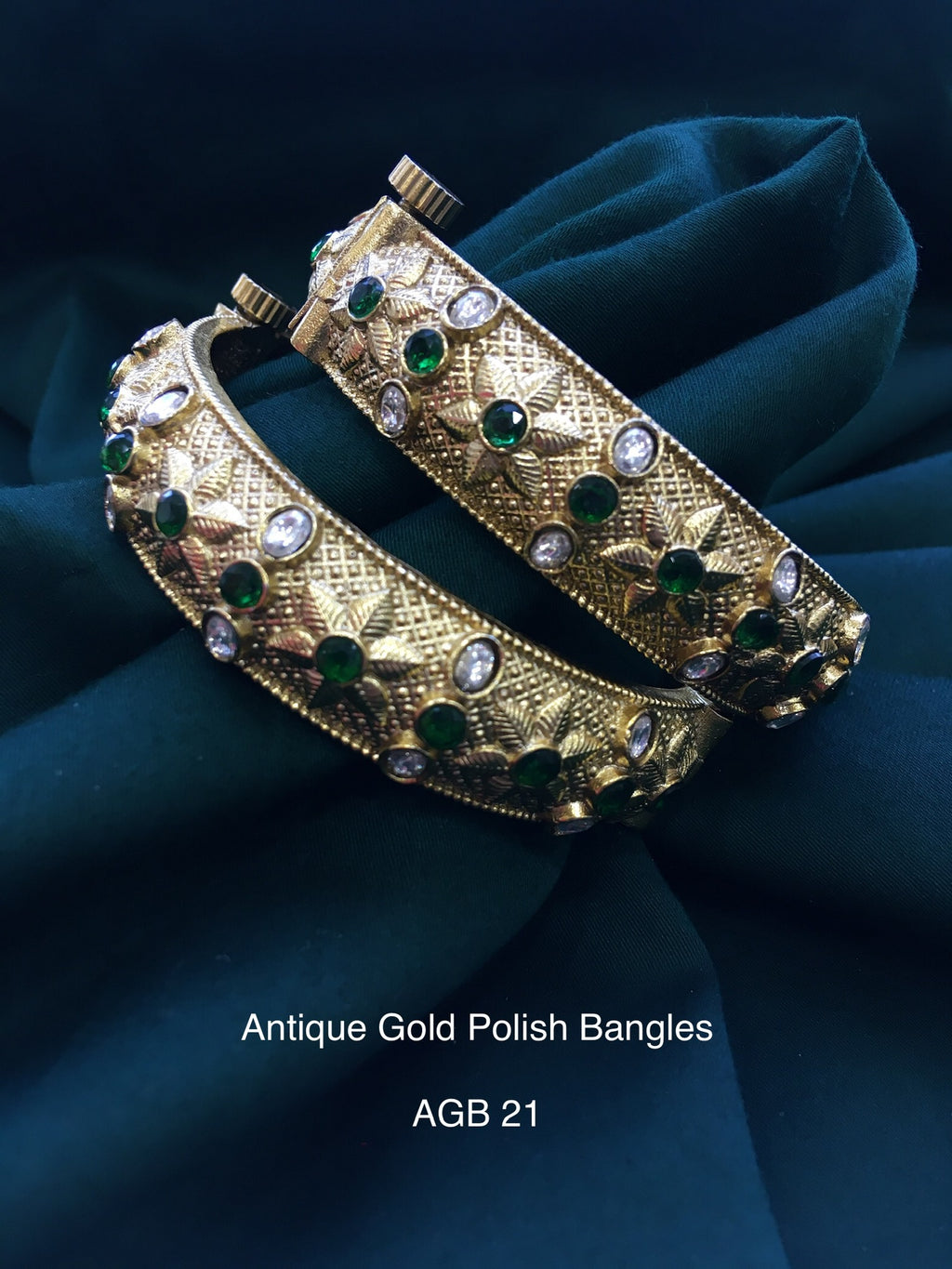 Ethno gold bangles