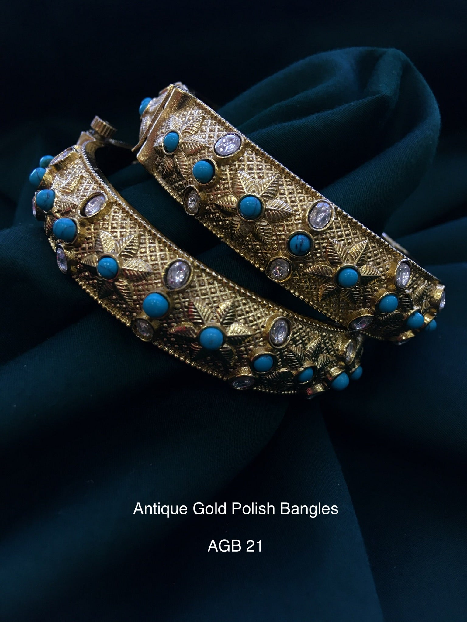 Ethno gold bangles