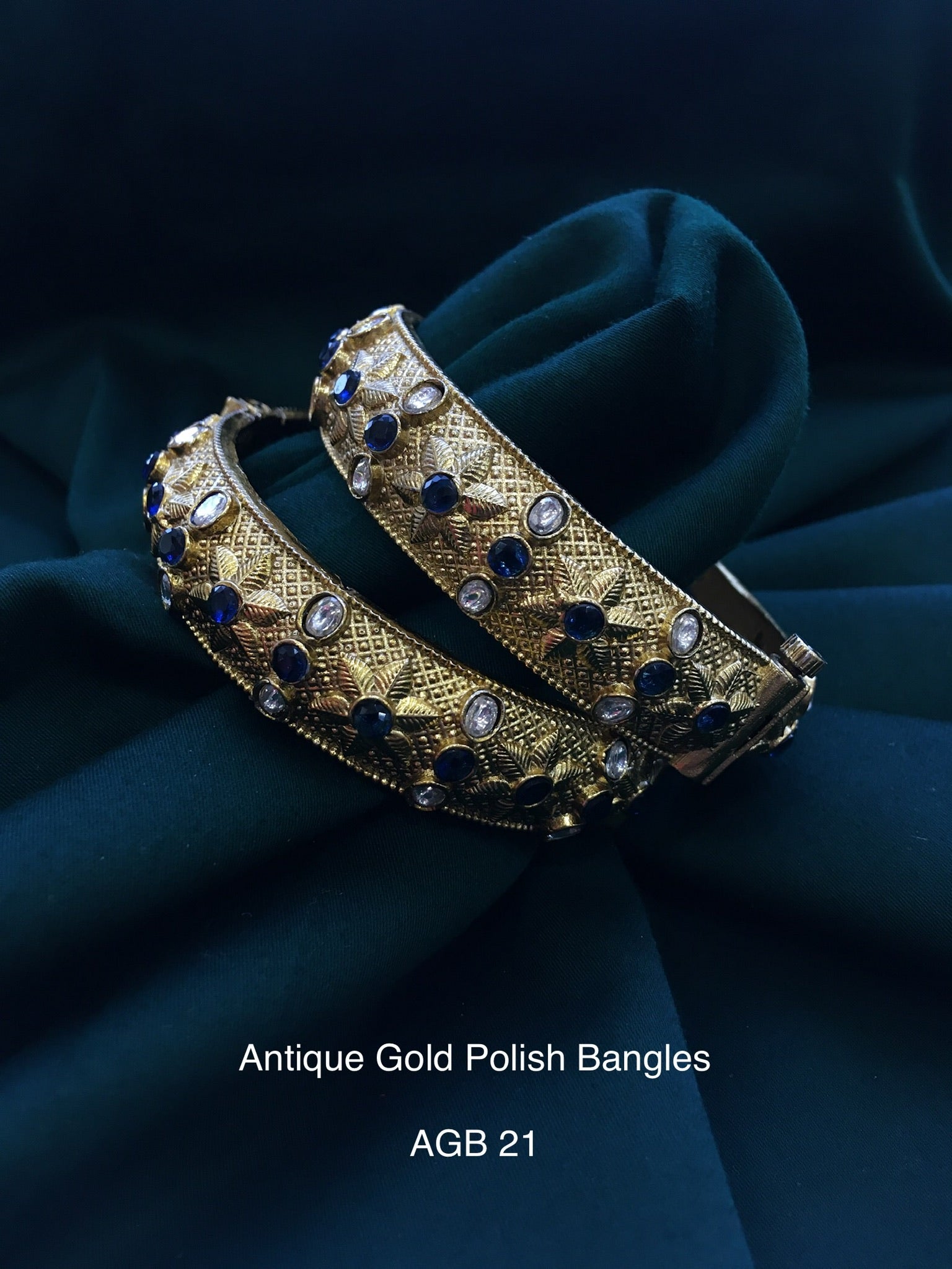 Ethno gold bangles