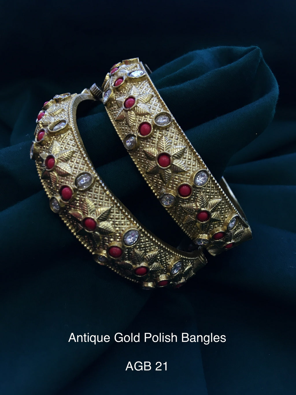 Ethno gold bangles