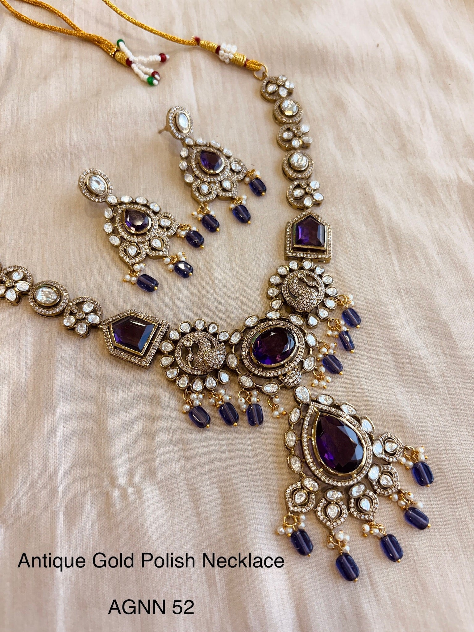 Ethno gold polish necklace