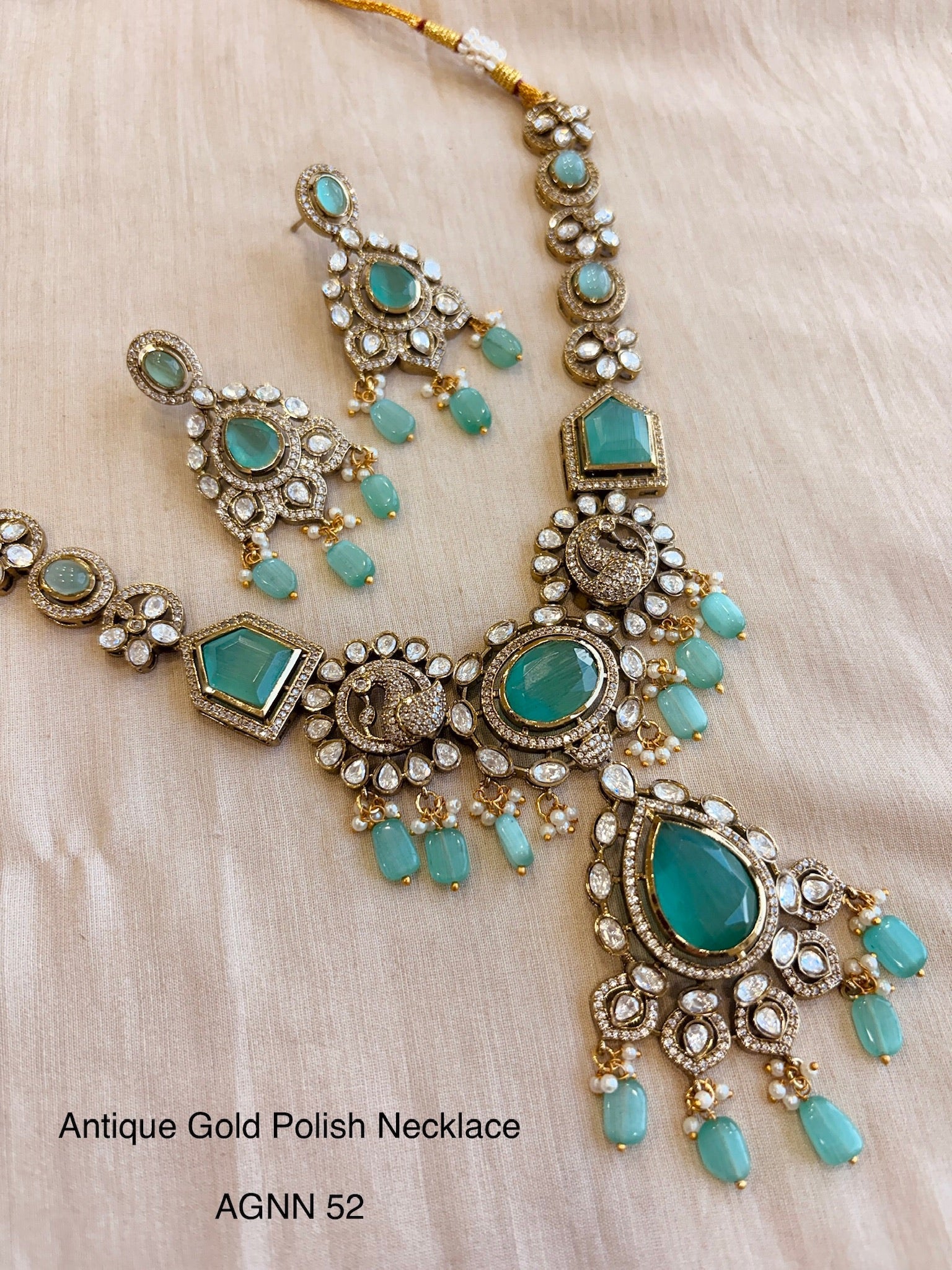 Ethno gold polish necklace