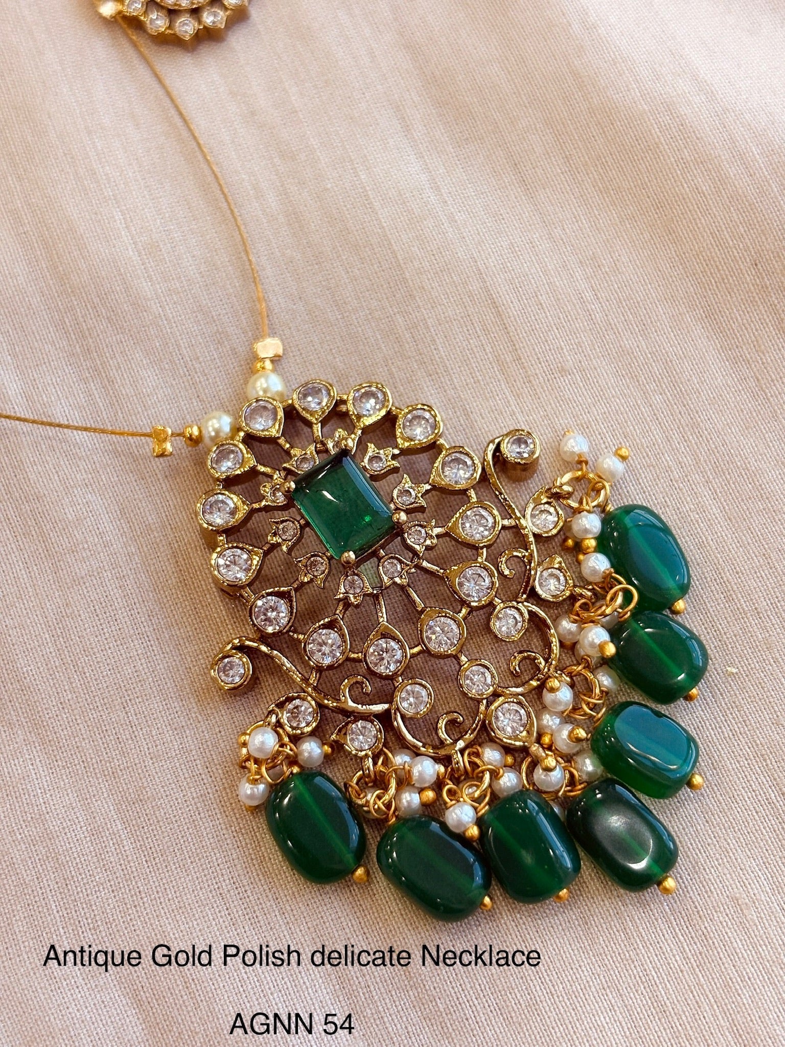 Ethno gold polish necklace