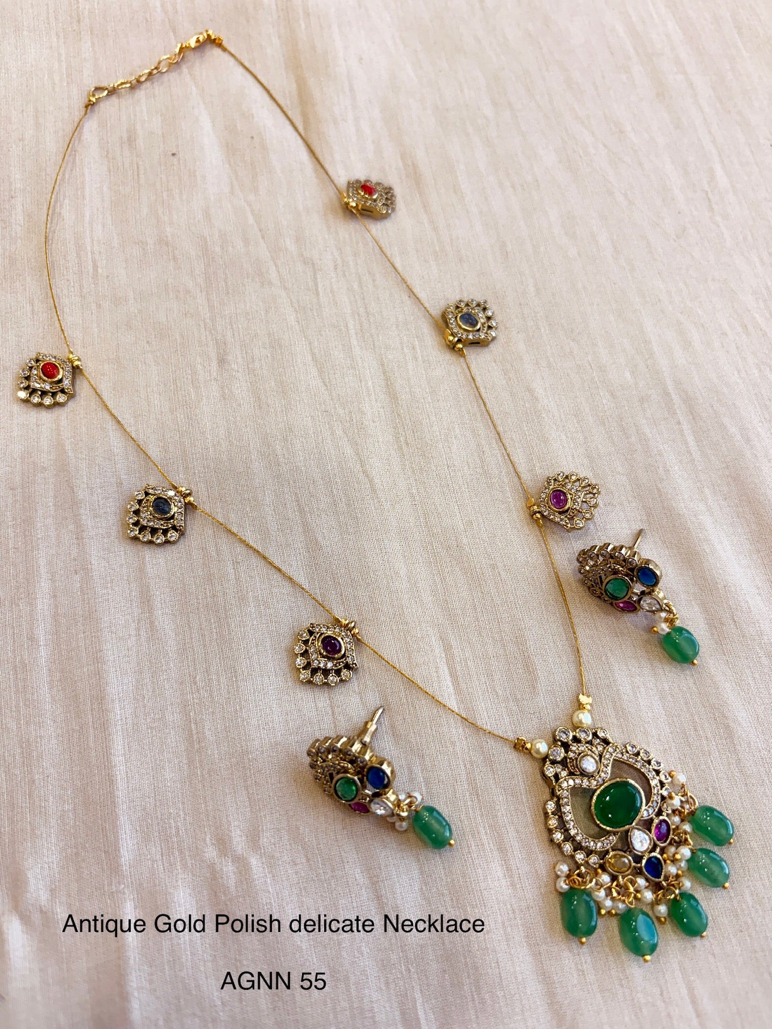Ethno gold polish necklace