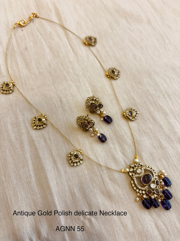 Ethno gold polish necklace