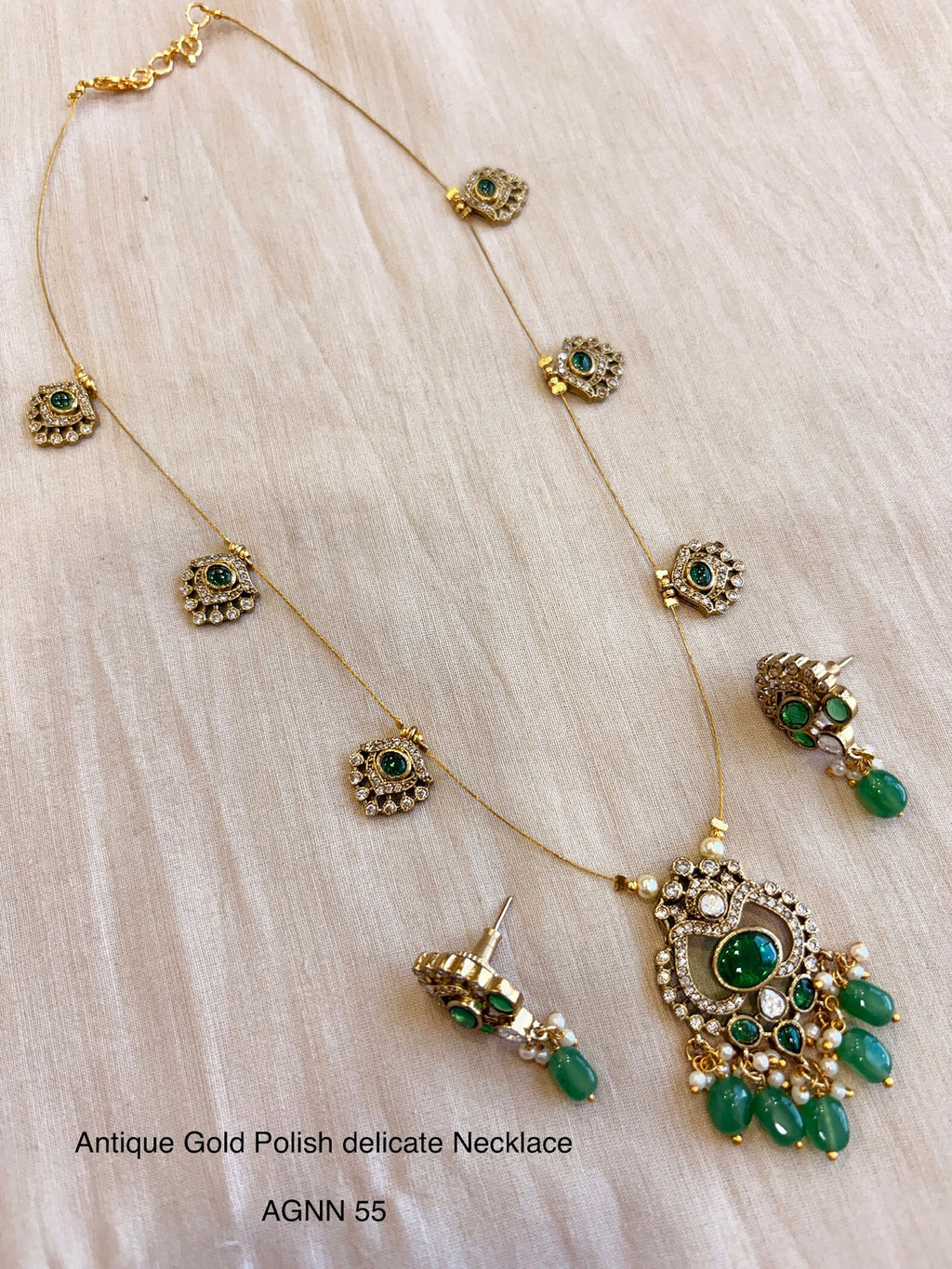 Ethno gold polish necklace