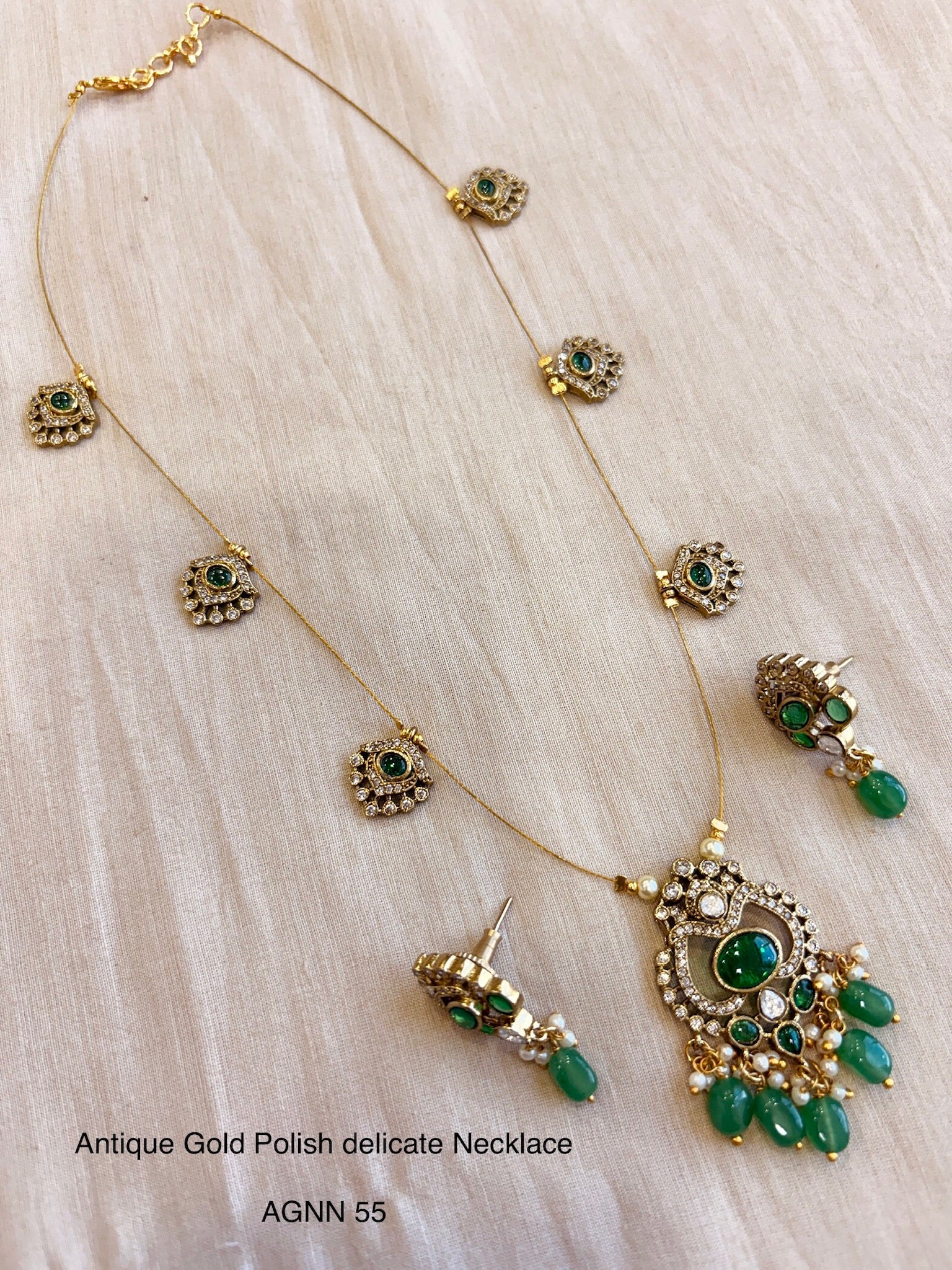 Ethno gold polish necklace