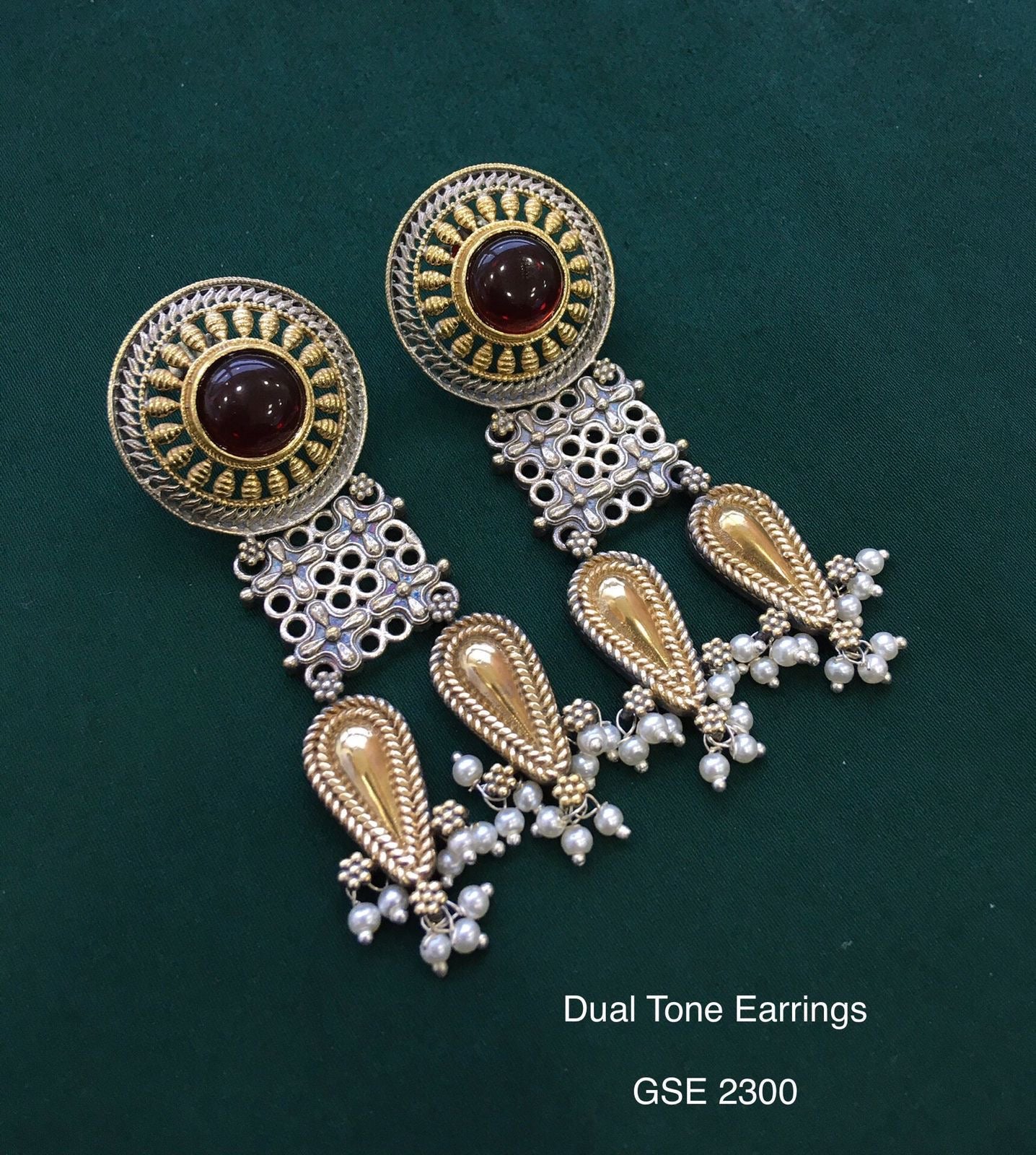 Dual Tone Earrings