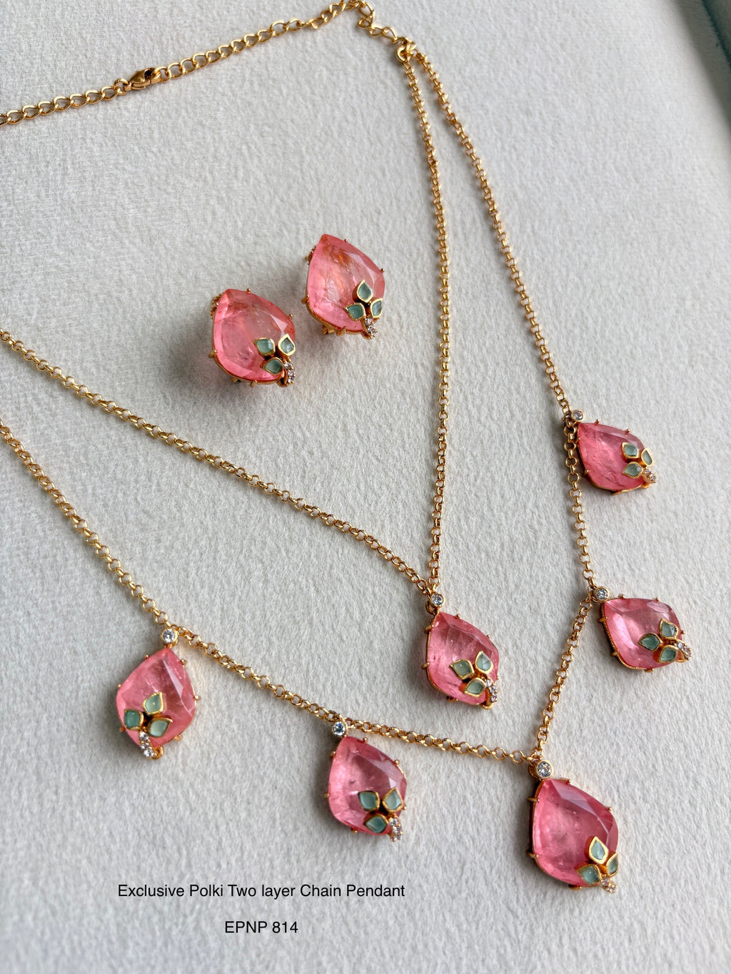 Demi Fine Moisannites Two Layer Necklace