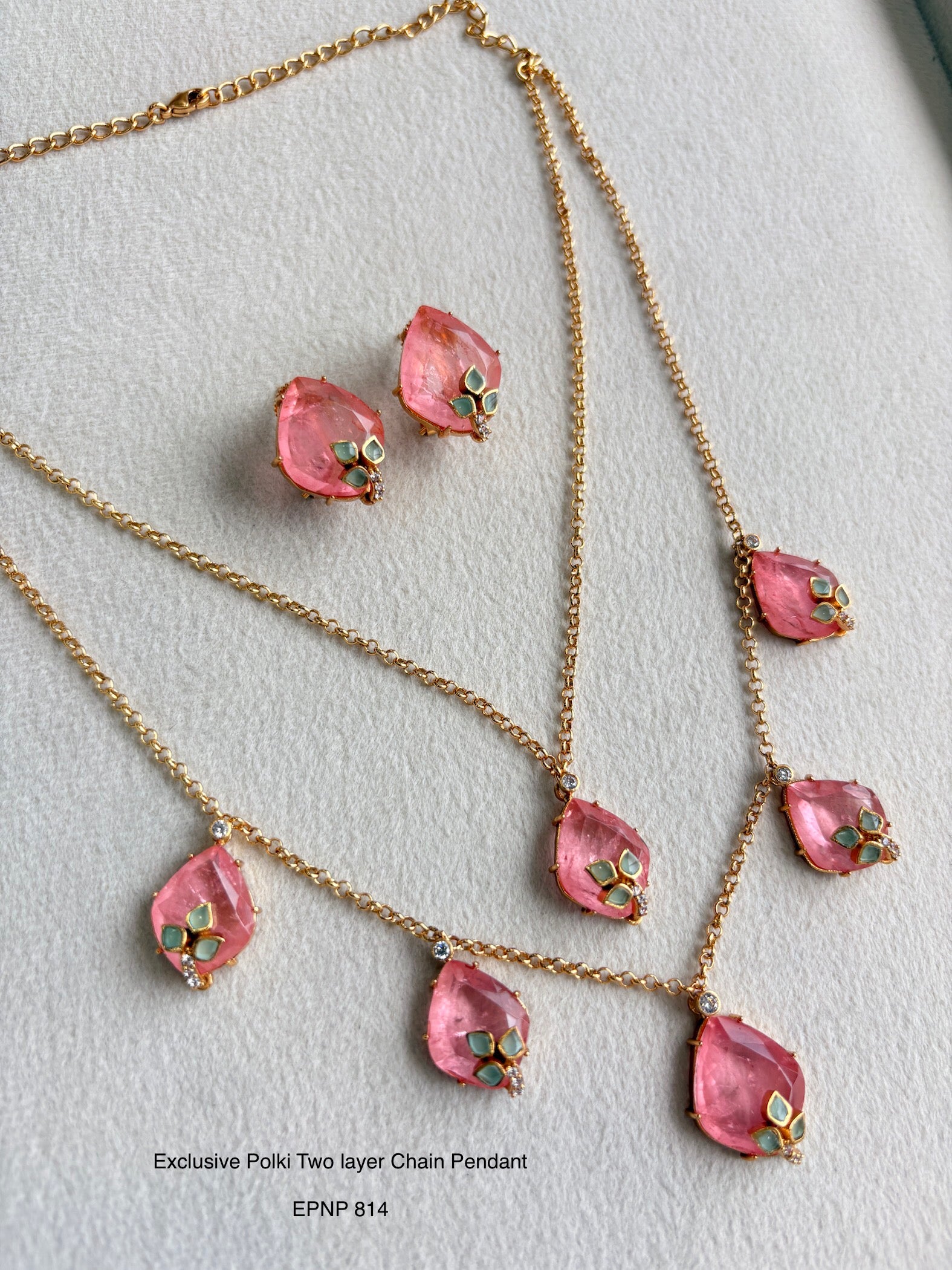 Demi Fine Moisannites Two Layer Necklace