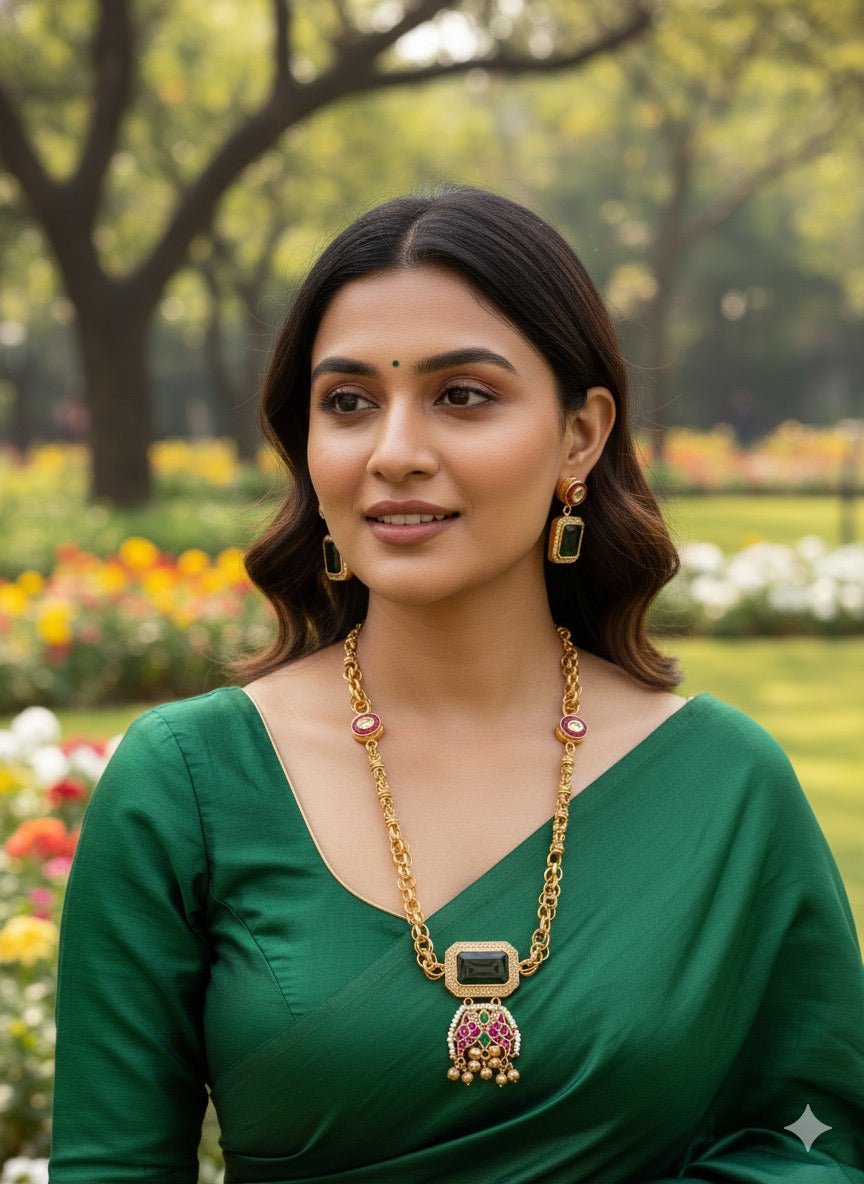 Stone Fusion Long Necklace