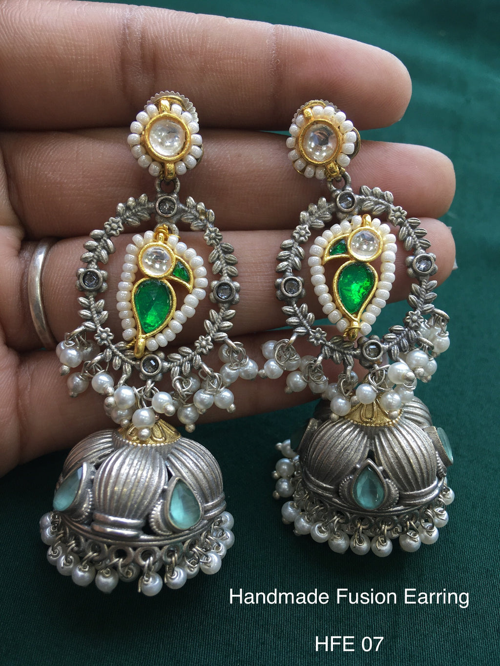 Handcrafted Jadau Fusion Earring