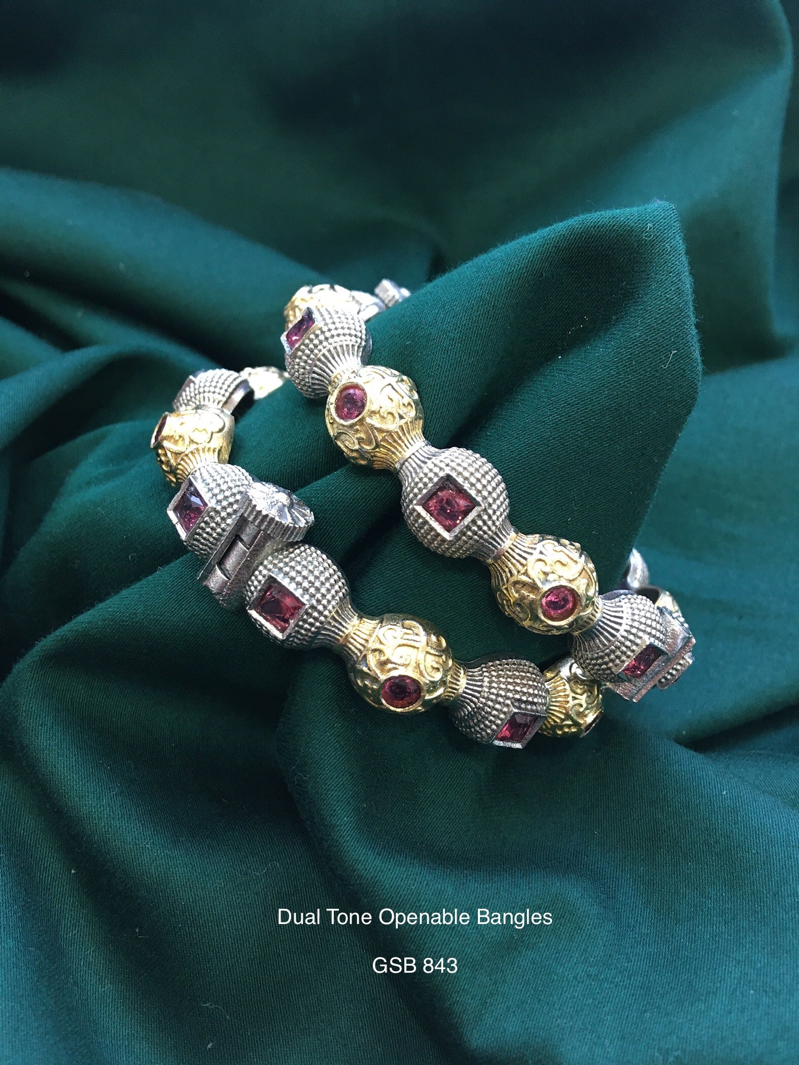 Antique Dual Tone Bangles