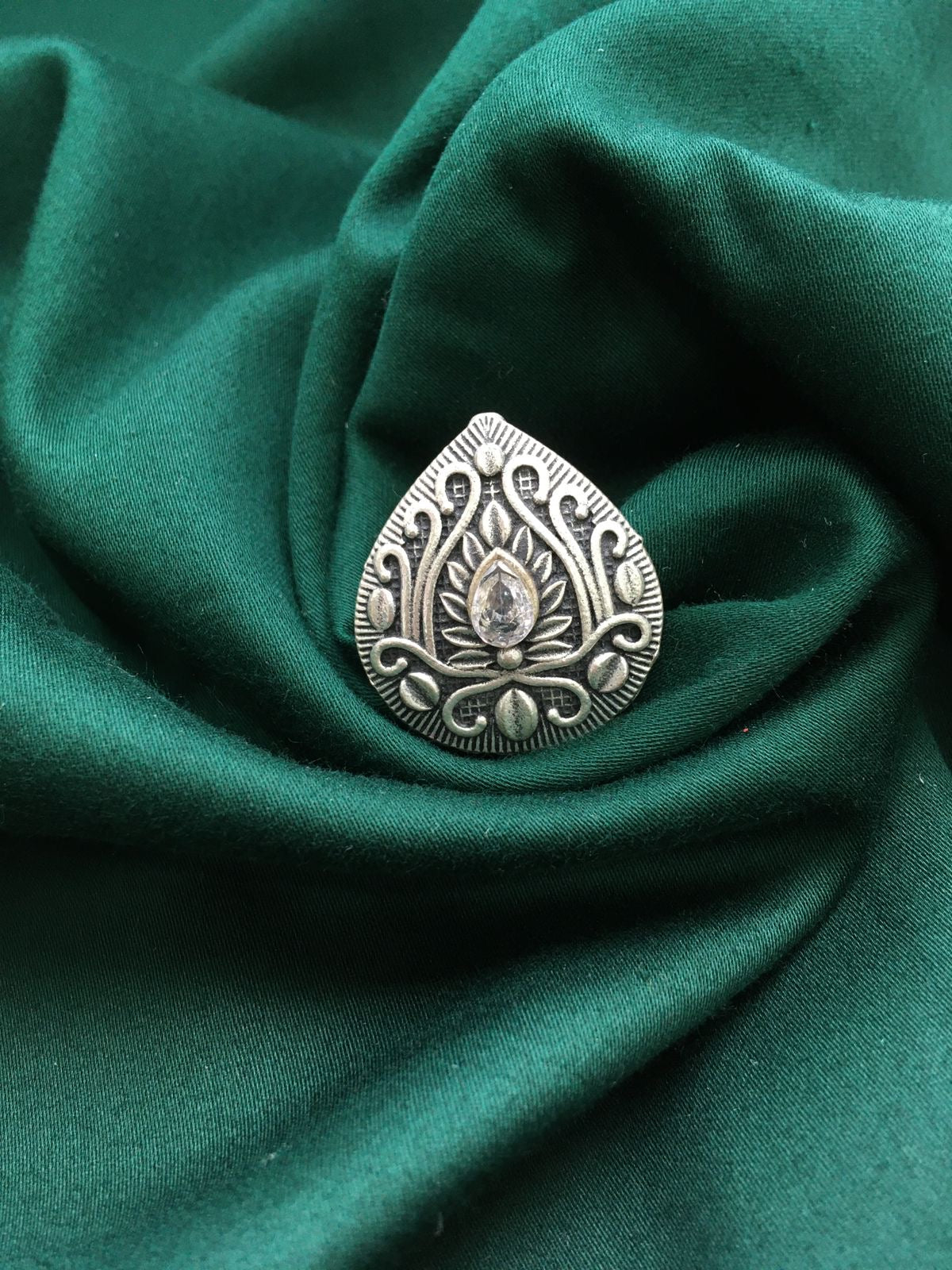 Silver Look Alike Adjustable Ring