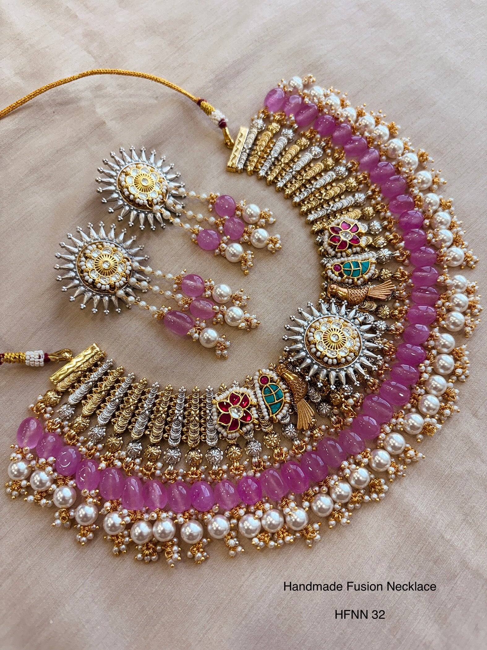 Handcrafted Jadau Fusion Necklace