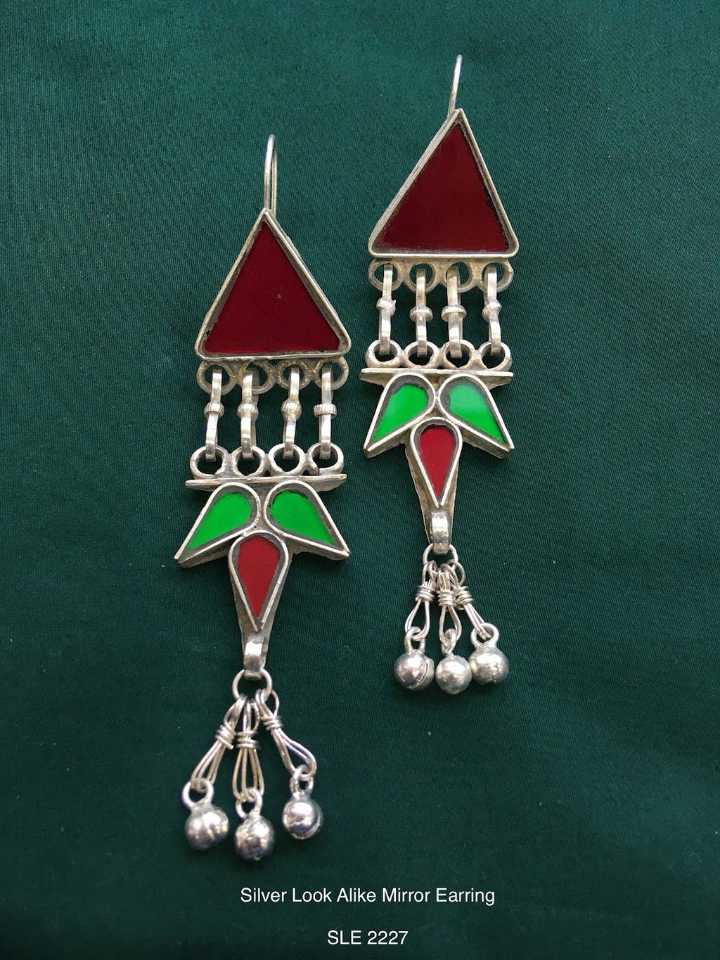 Silver Look Alike Mirror Earrings