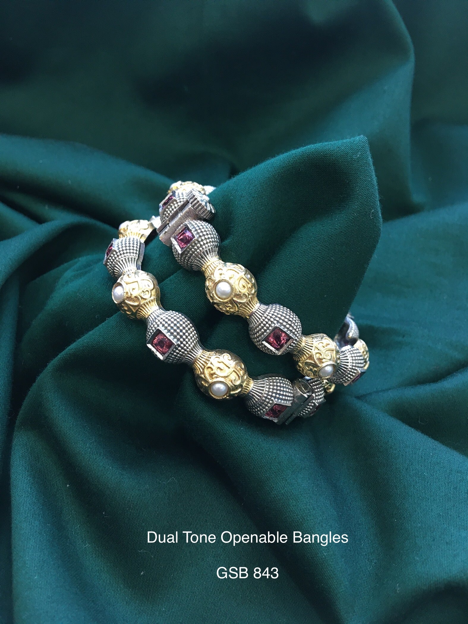 Antique Dual Tone Bangles