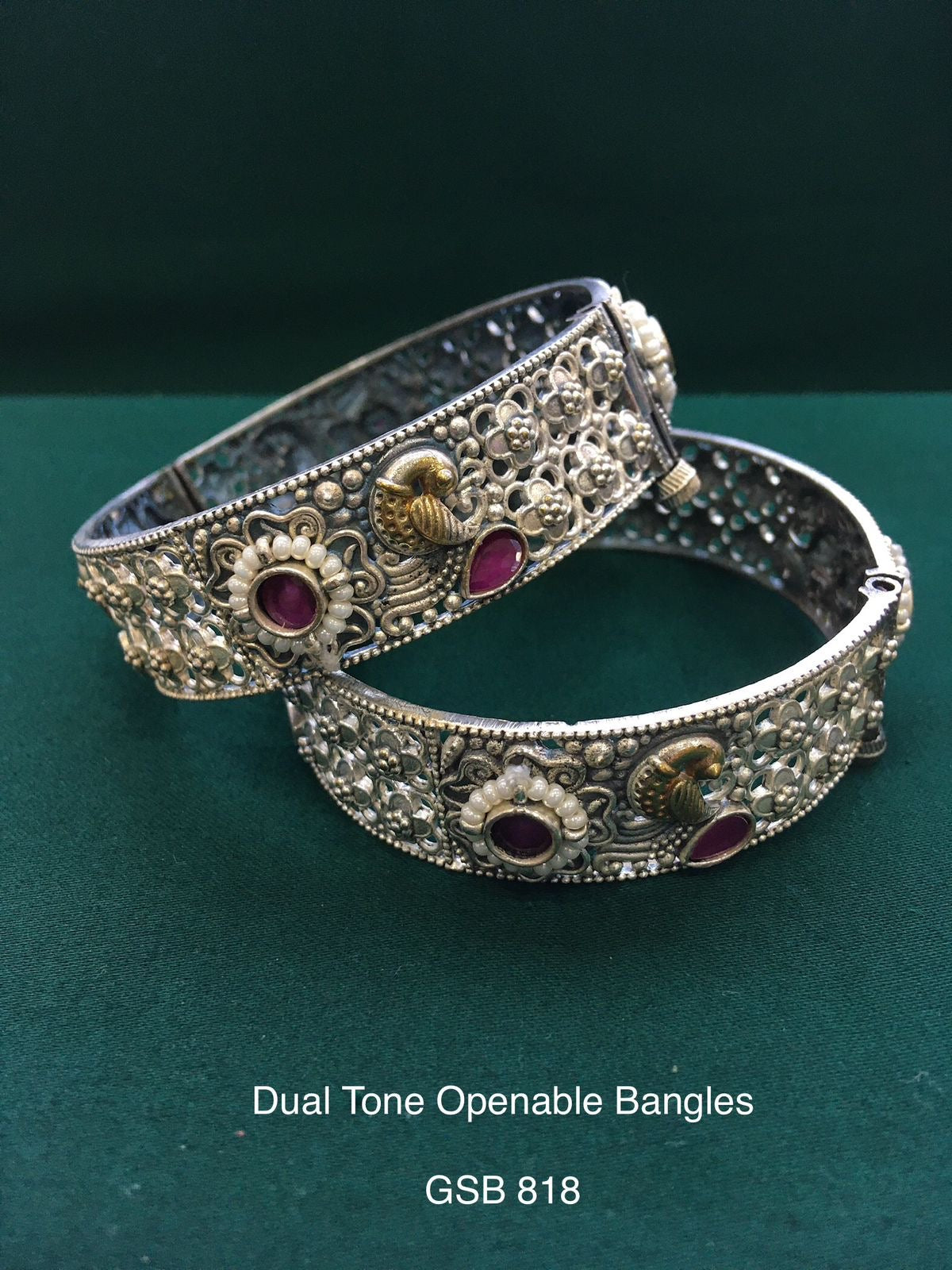 Dual Tone Openable Bangles