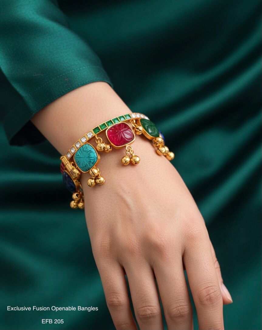 Handcrafted Neo Traditional Jadau Bangles