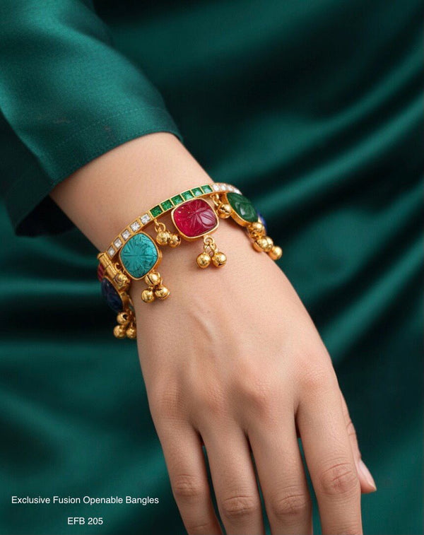 Handcrafted Neo Traditional Jadau Bangles