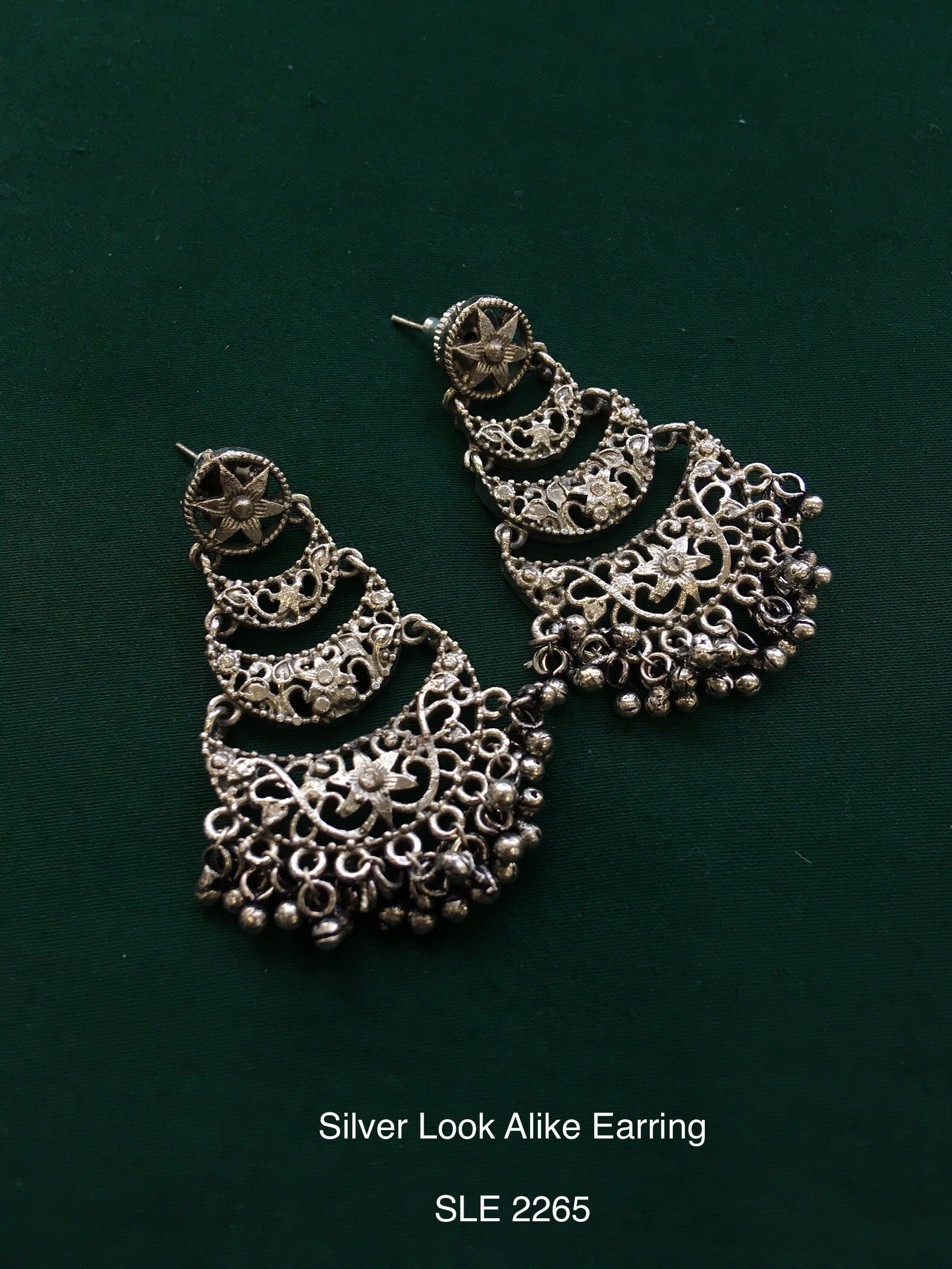Antique Silver Tone Earring