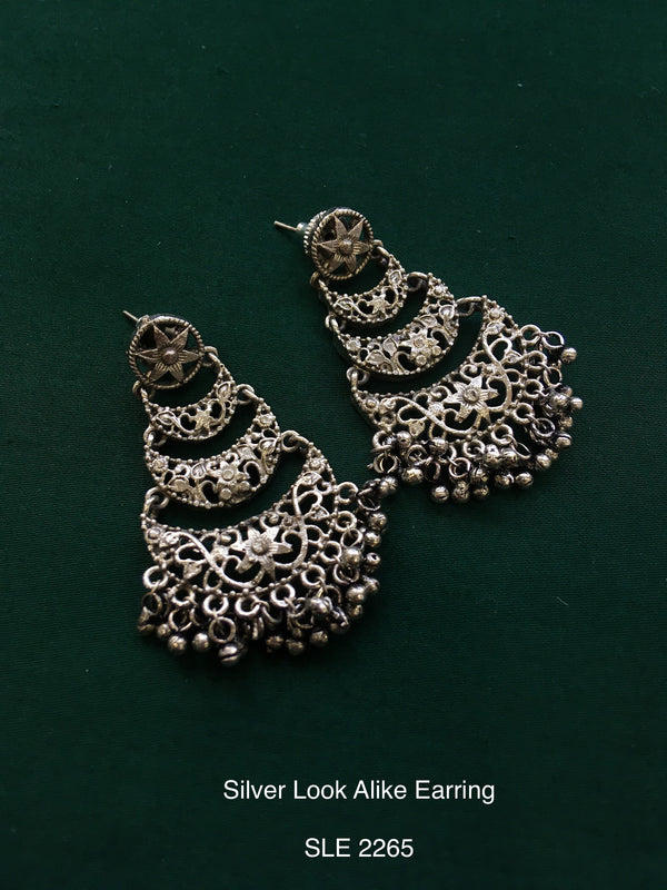 Antique Silver Tone Earring