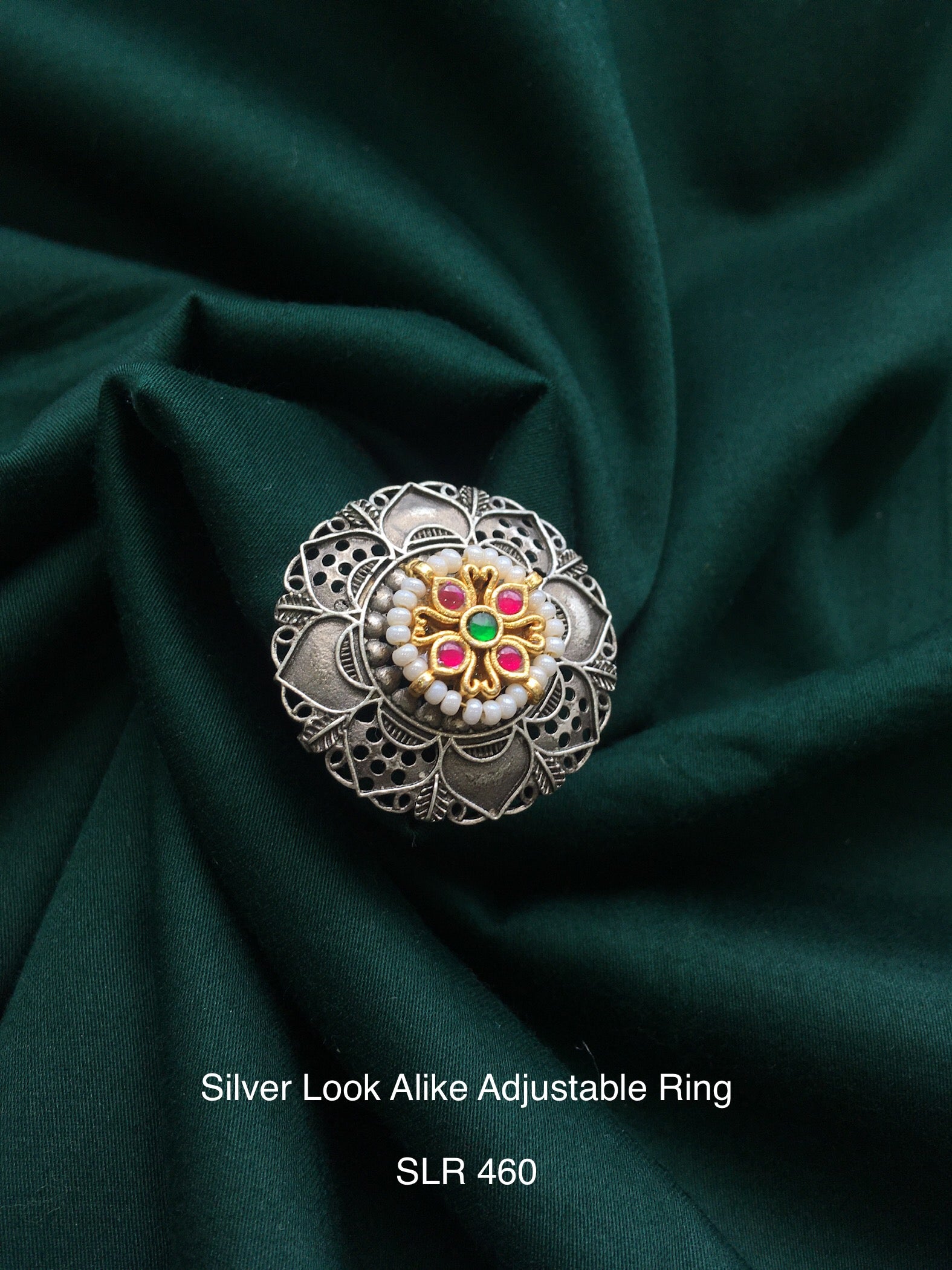 Handcrafted Jadau Fusion Ring
