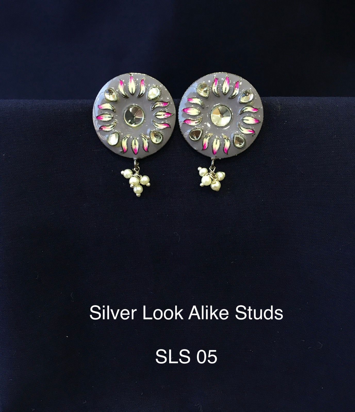 Silver Look Alike Studs