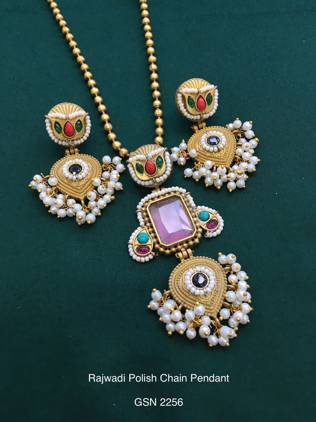 Ethno Stone Chain Pendant