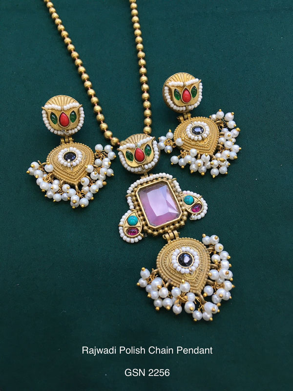 Ethno Stone Chain Pendant