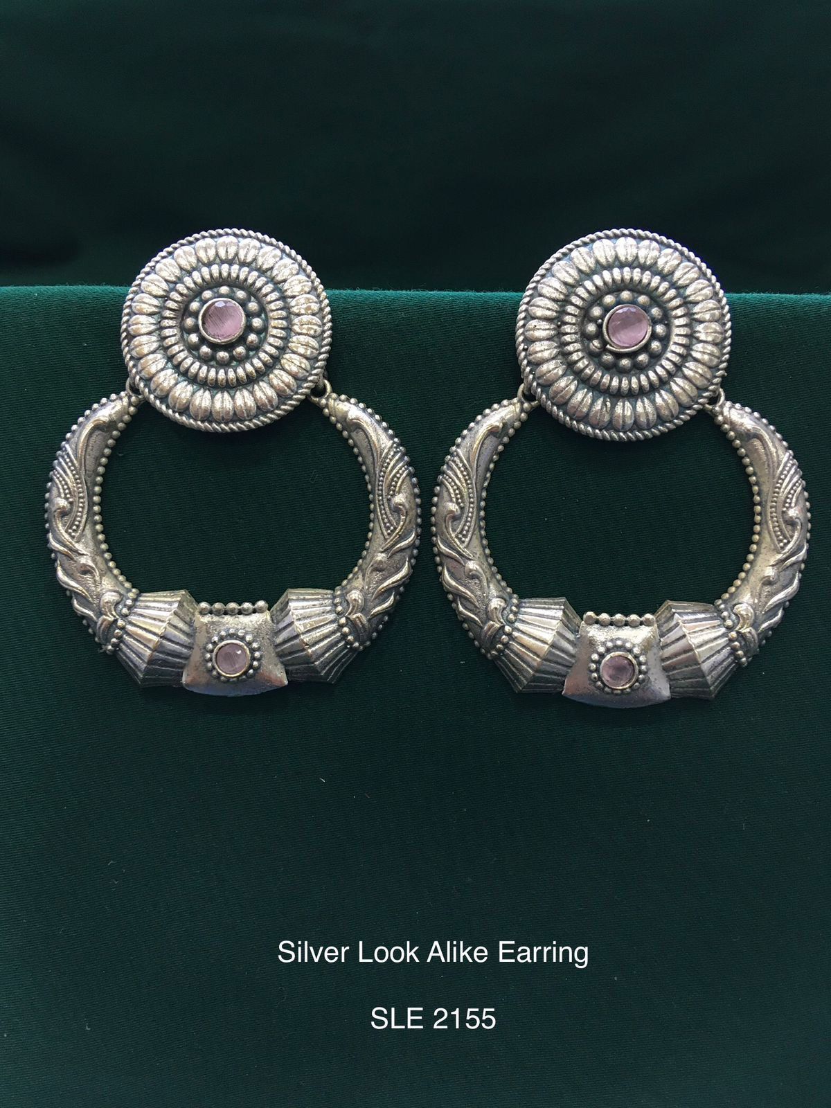 Silver Look Alike Chandbali