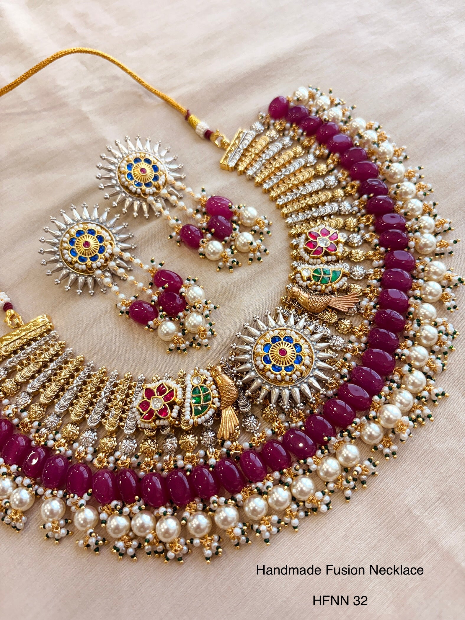 Handcrafted Jadau Fusion Necklace
