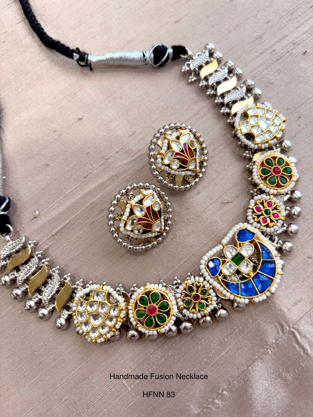 Handcrafted Silver Jadau Fusion