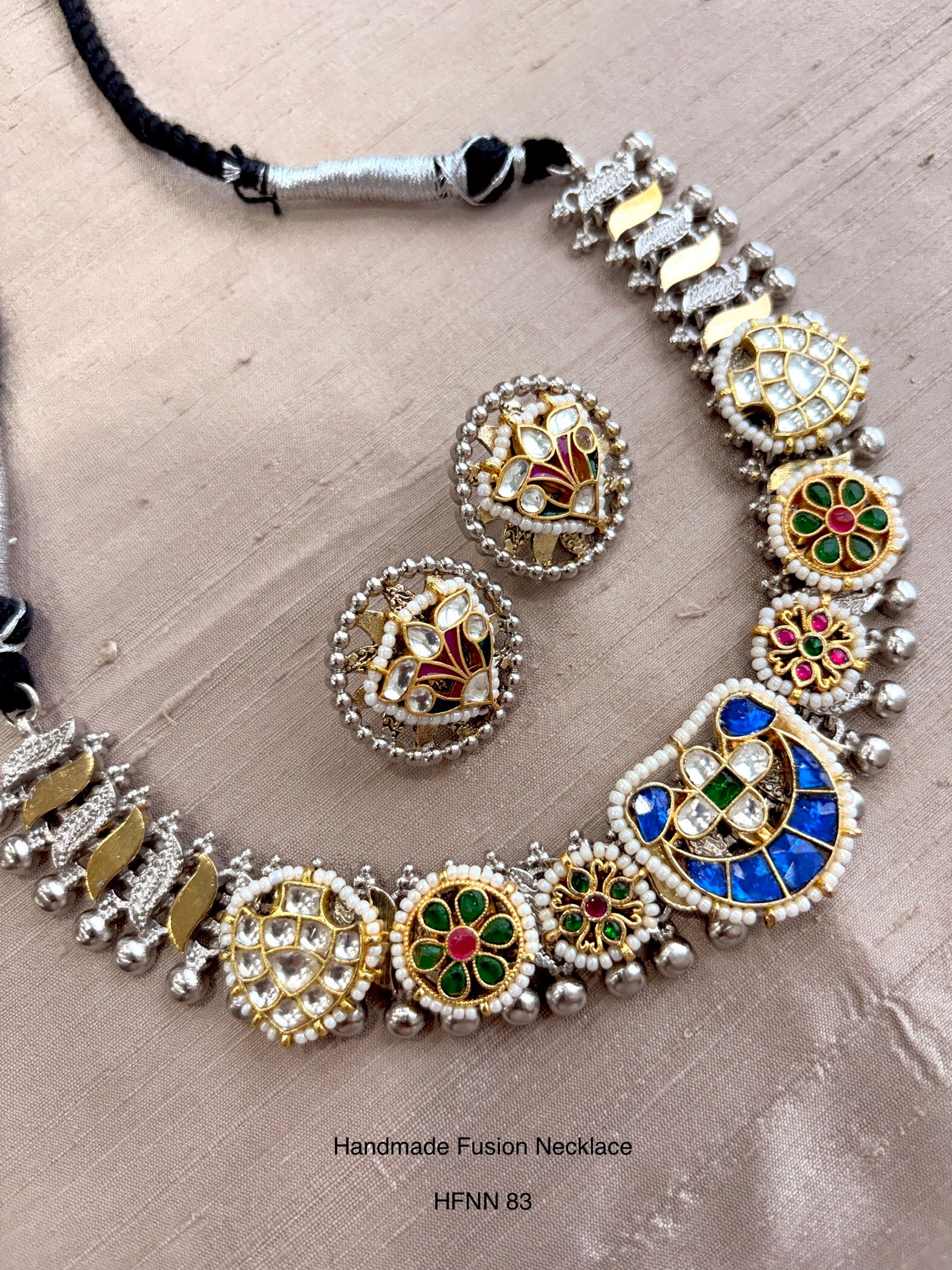 Handcrafted Silver Jadau Fusion