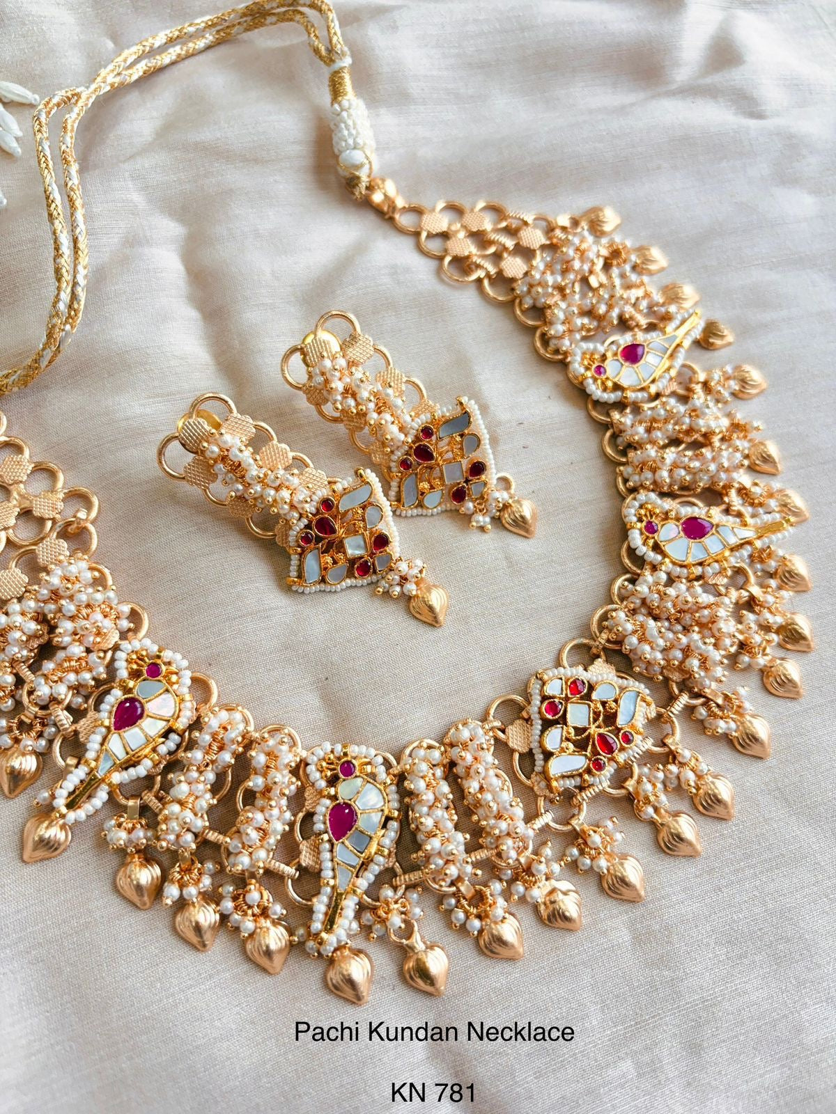 Handcrafted Jadau Patta Necklace