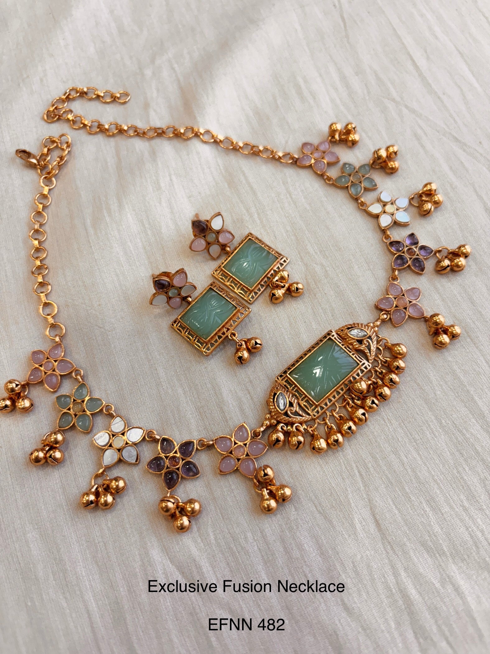 Neo Traditional Polki Necklace