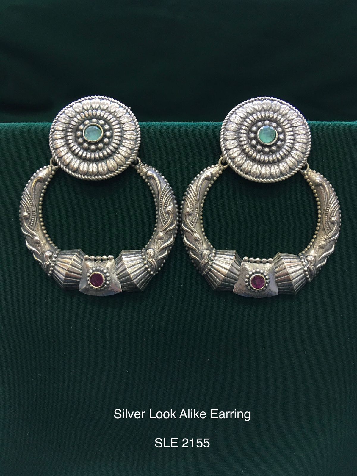 Silver Look Alike Chandbali