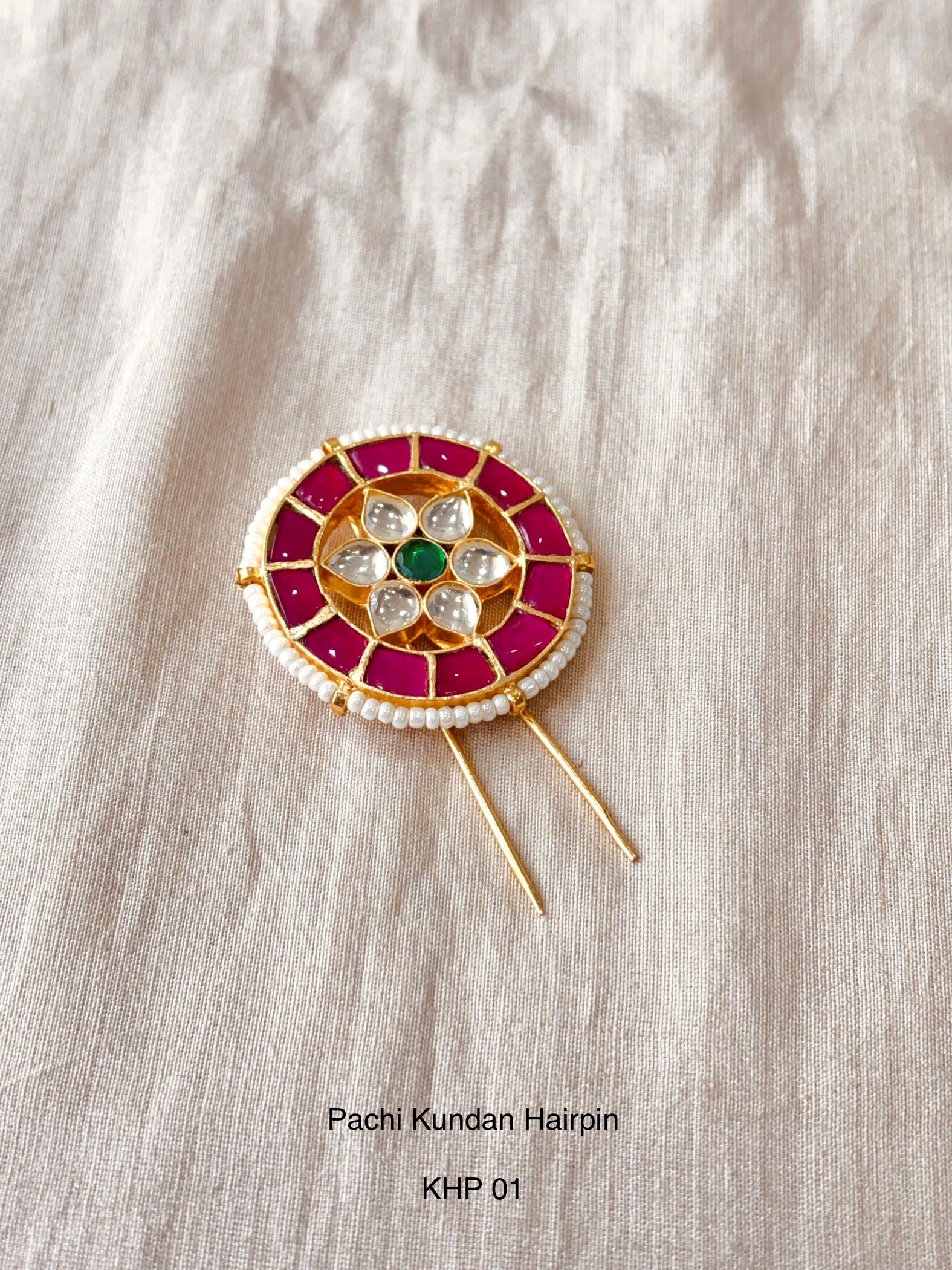Indo Contemporary Kundan Hairpin