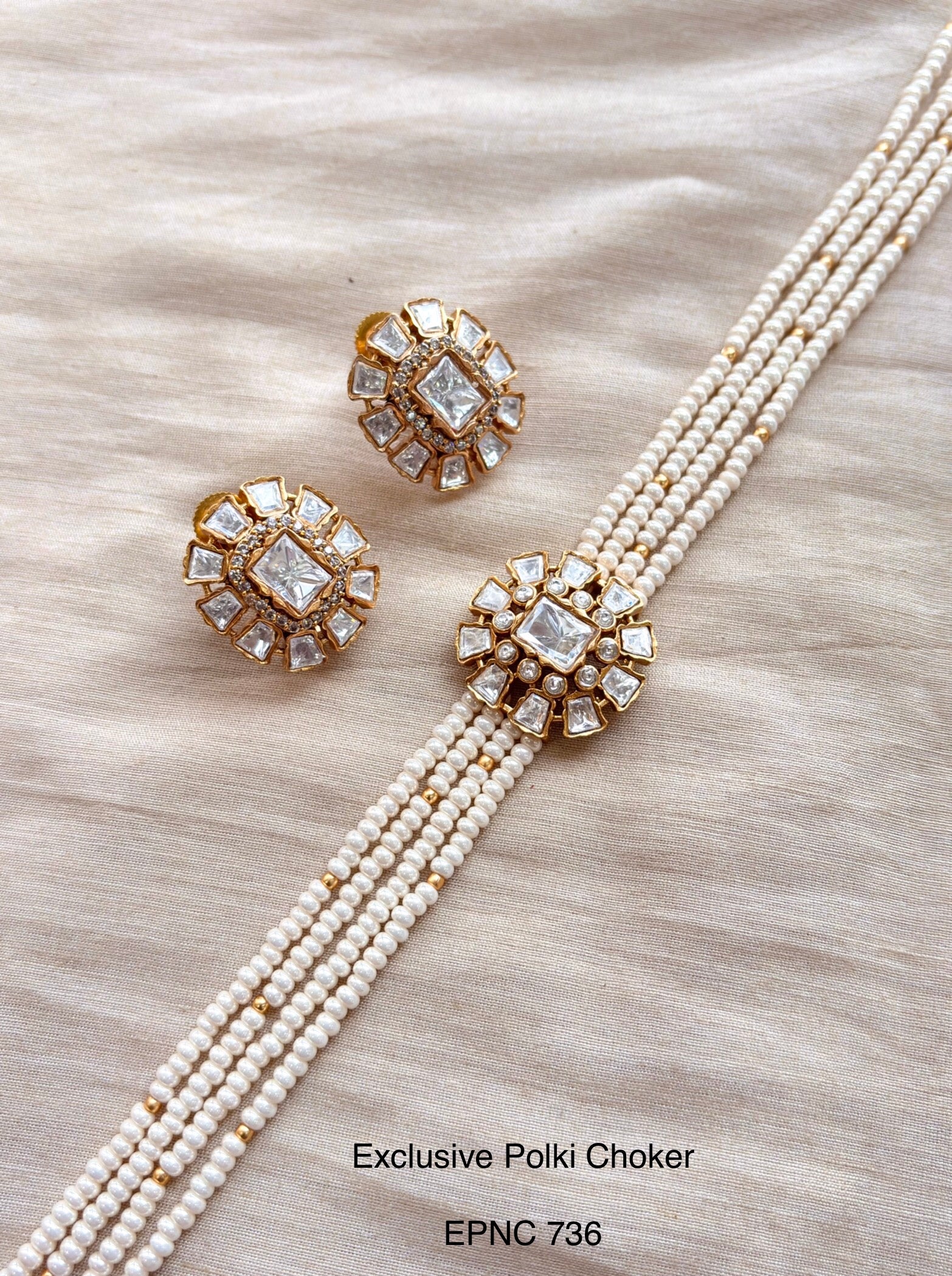 Demi fine Polki Choker