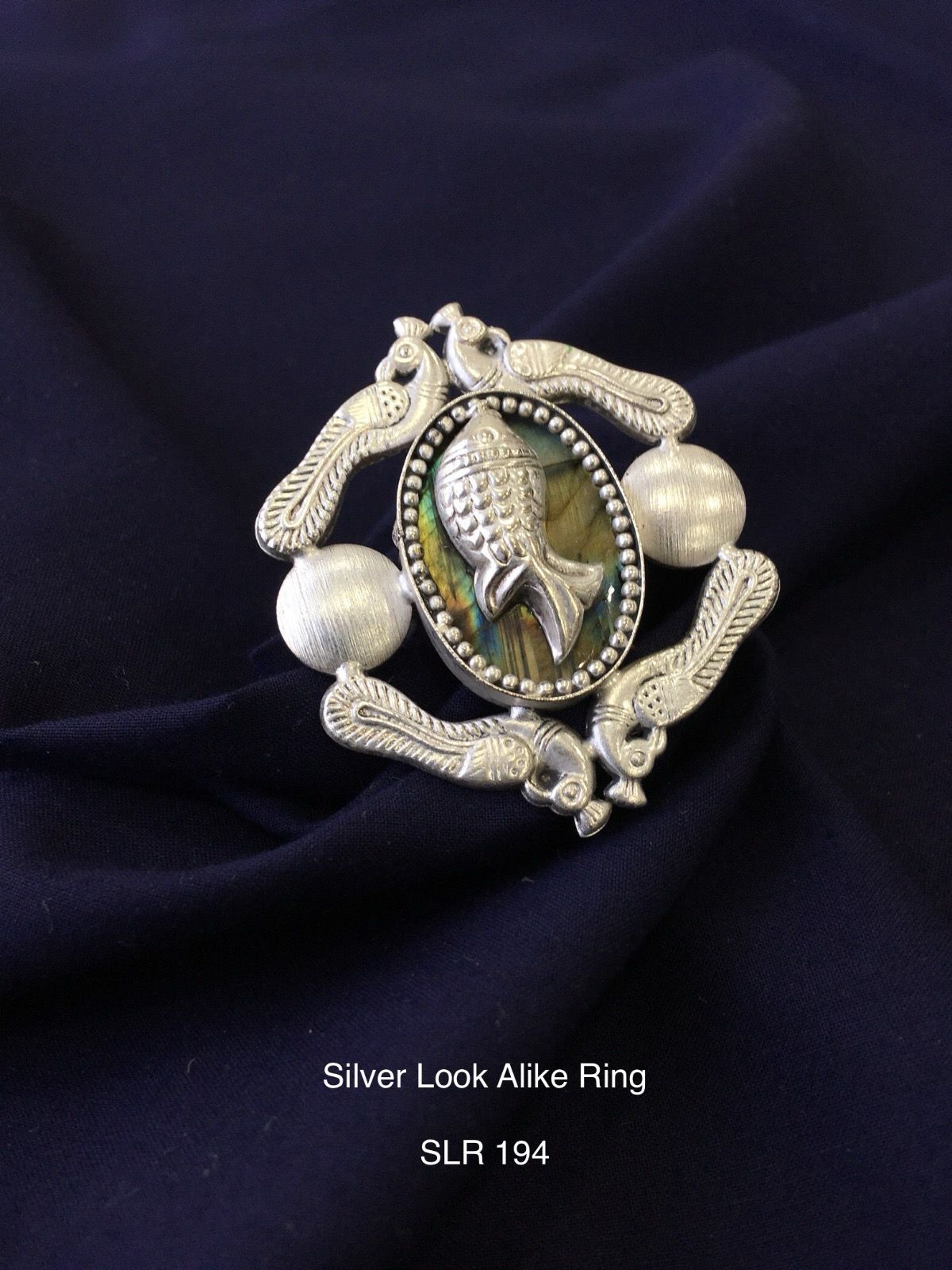Silver Look Alike Adjustable Ring
