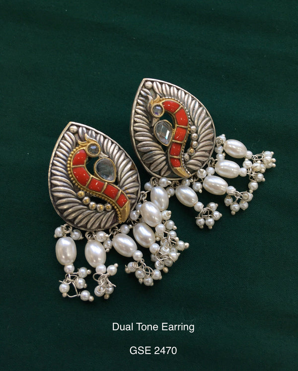Antique Dual Tone Earring