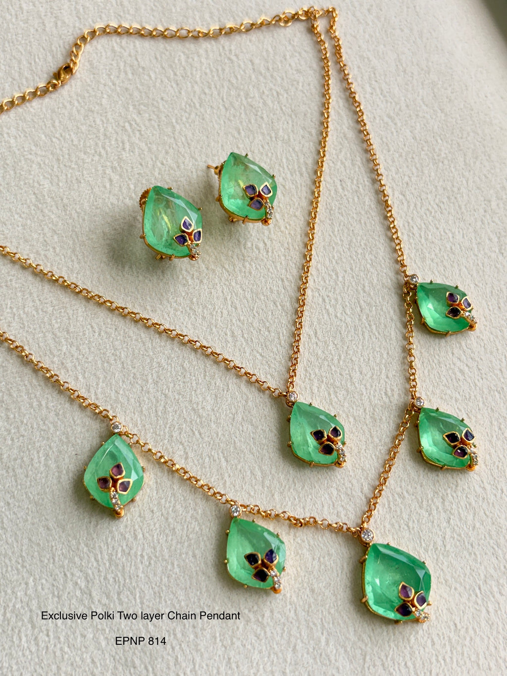 Demi Fine Moisannites Two Layer Necklace