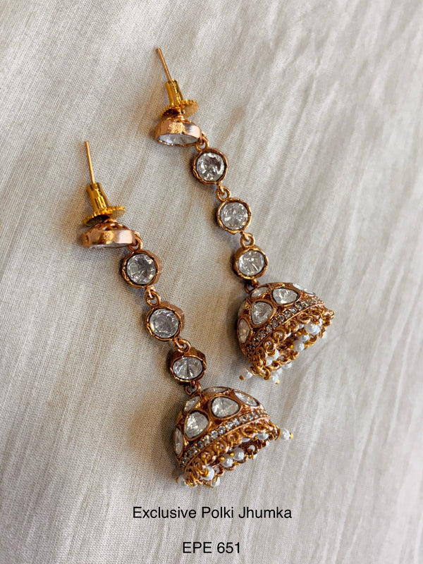 Exclusive Polki Jhumka