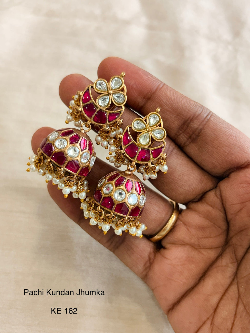 Heritage Pachi Kundan Jhumka