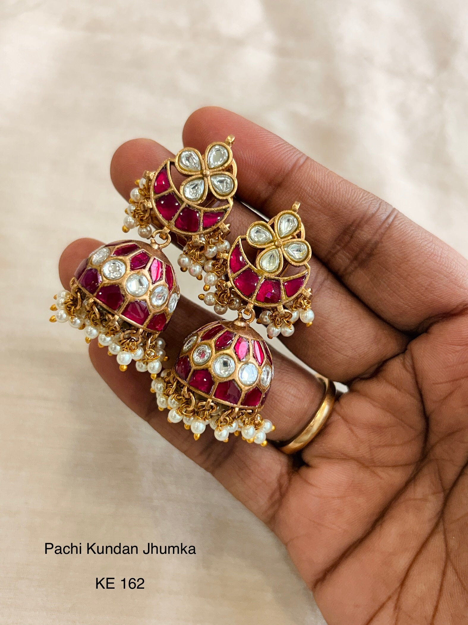 Heritage Pachi Kundan Jhumka