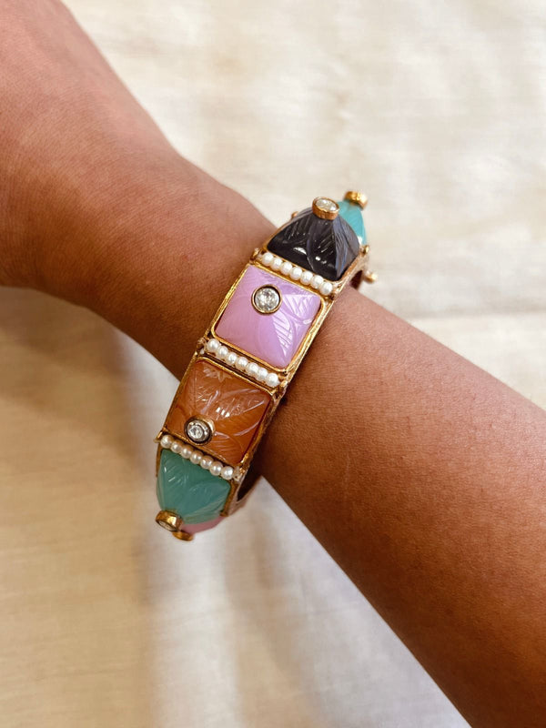 Handcrafted Neo Traditional Jadau Bangles