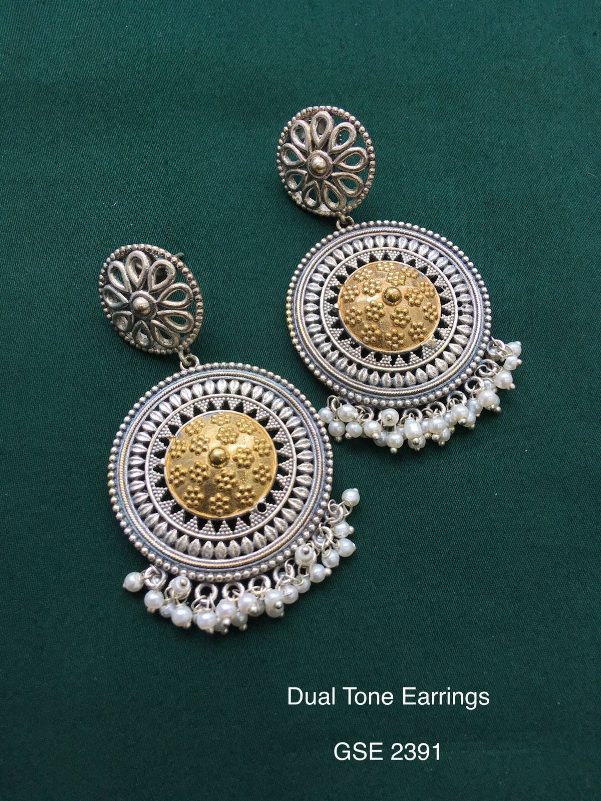 Dual Tone Earrings